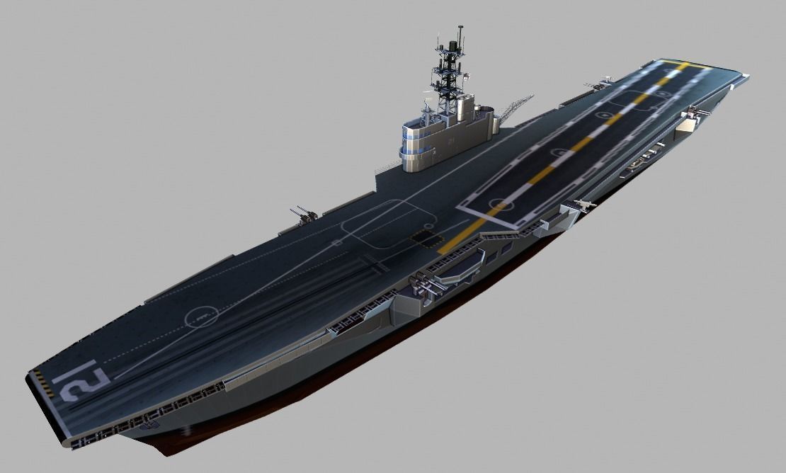 Majestic Class Aircraft Carrier Low-poly 3D model_11