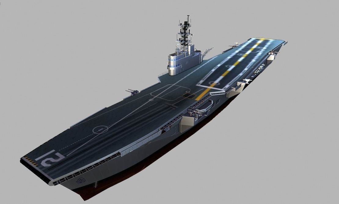 Majestic Class Aircraft Carrier Low-poly 3D model_12