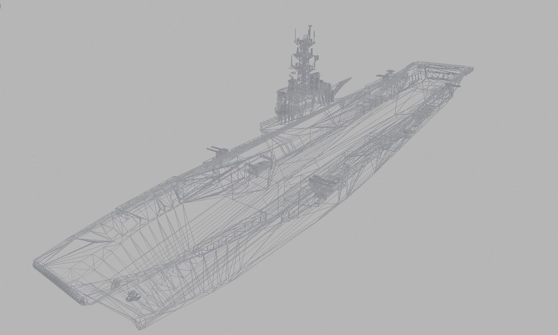 Majestic Class Aircraft Carrier Low-poly 3D model_9