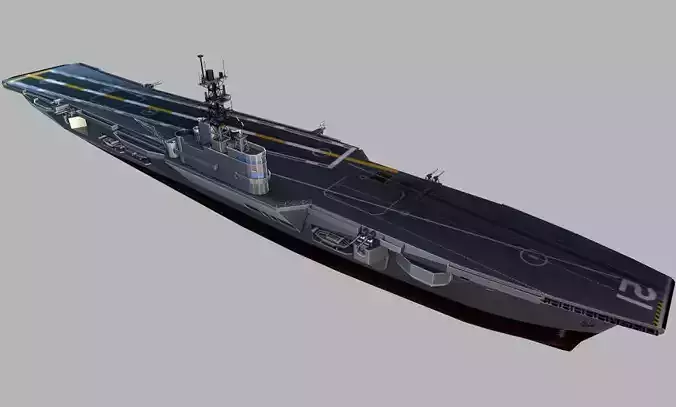 Majestic Class Aircraft Carrier Low-poly 3D model