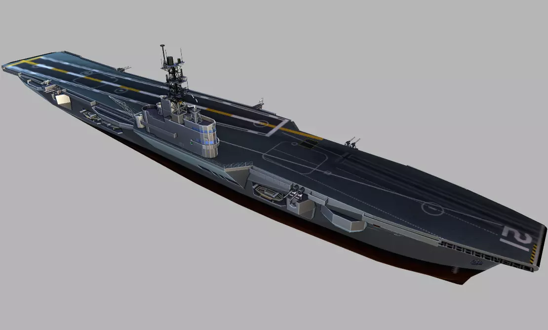 Majestic Class Aircraft Carrier Low-poly 3D model_0
