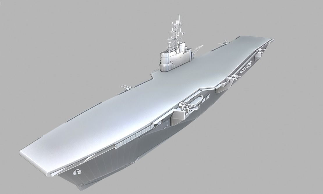 Majestic Class Aircraft Carrier Low-poly 3D model_3