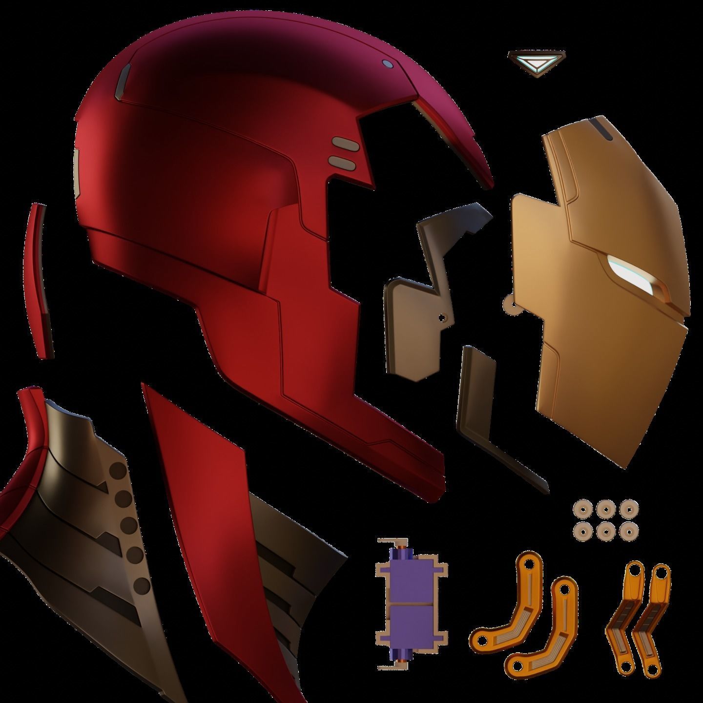 Ironman Model 51 Prime V2 Helmet with Interior Details 3D print model_3