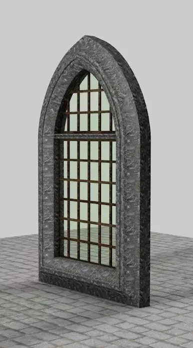 Gothic Arch Window Free 3D model