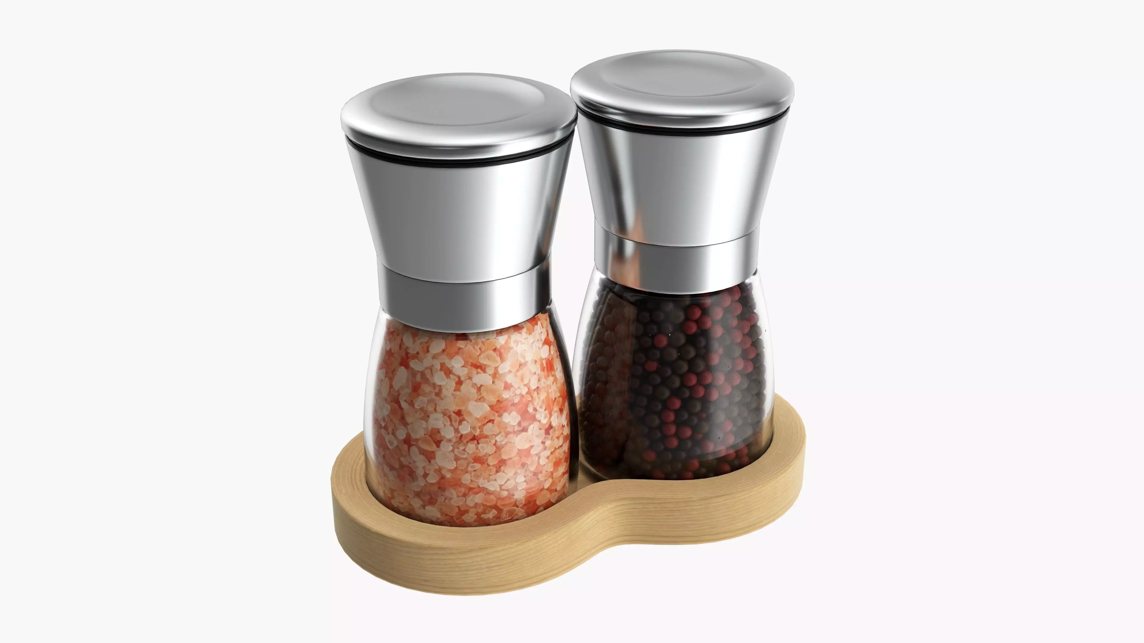 Pepper and salt grinder set 02 3D model