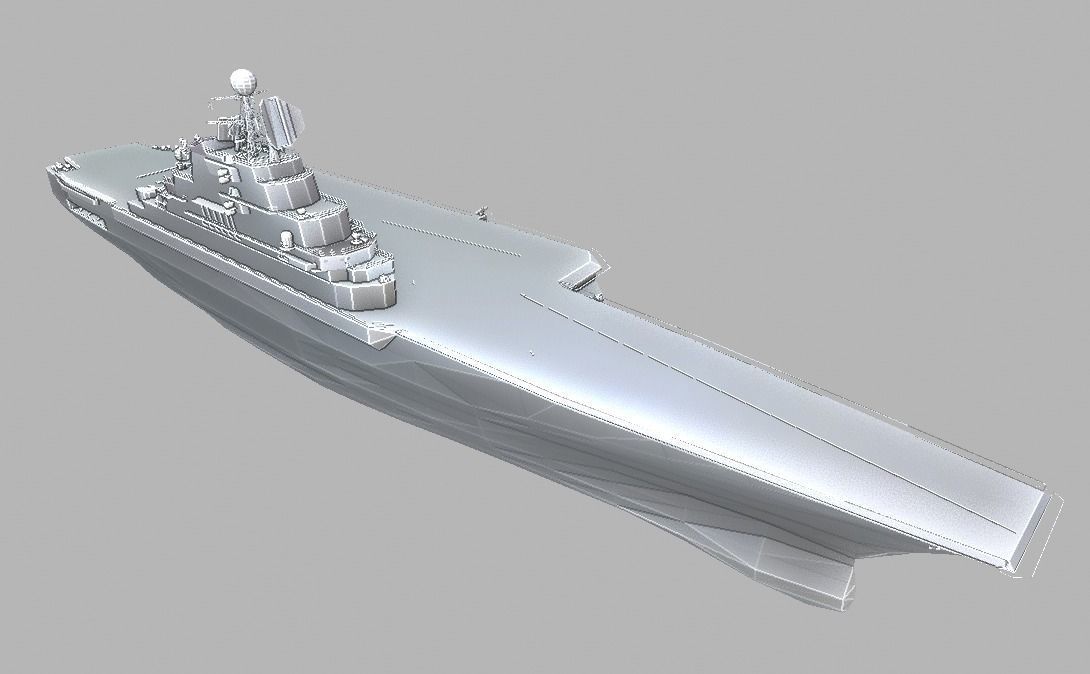Aircraft Carrier TP-21 Low-poly 3D model_2