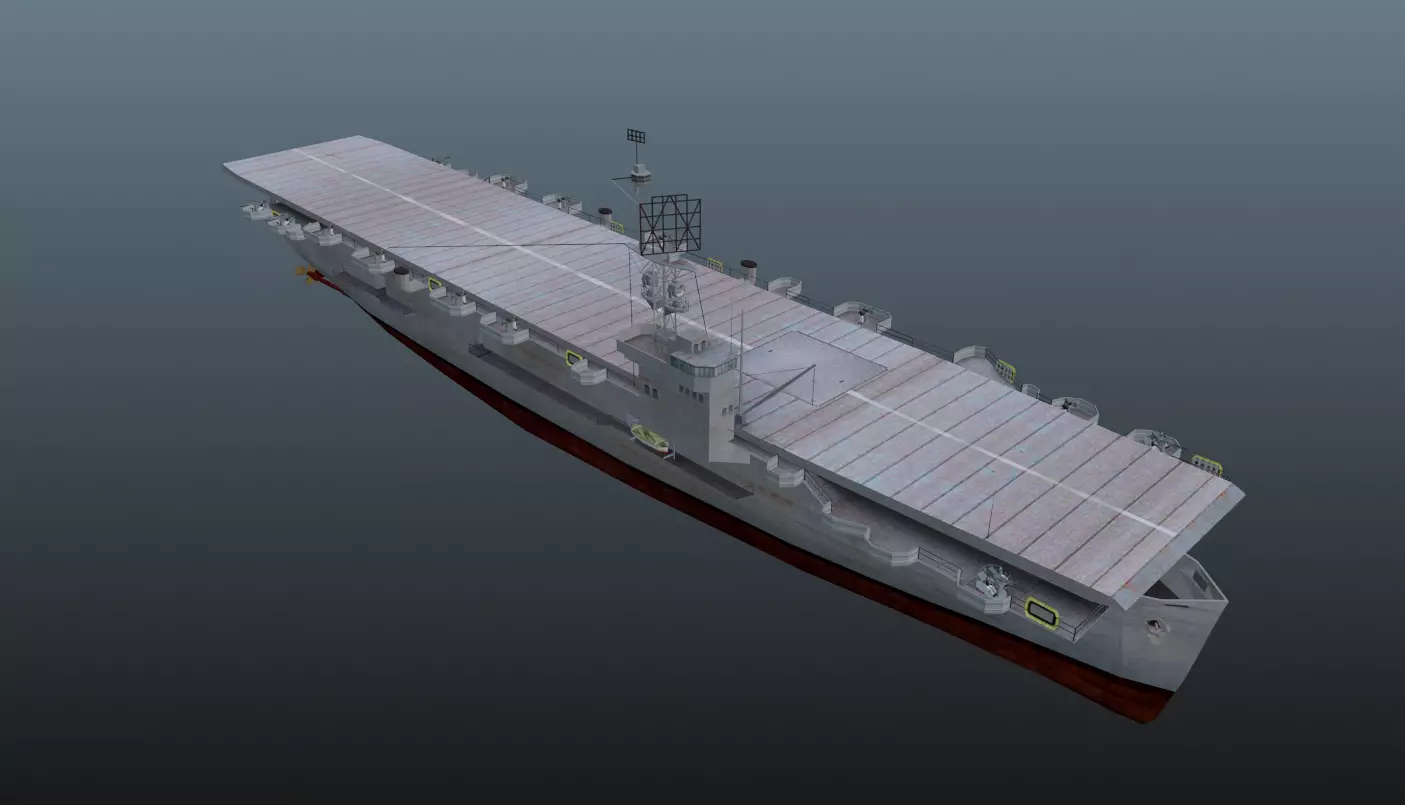 AirCraft Carrier TP-22 Low-poly 3D model_0