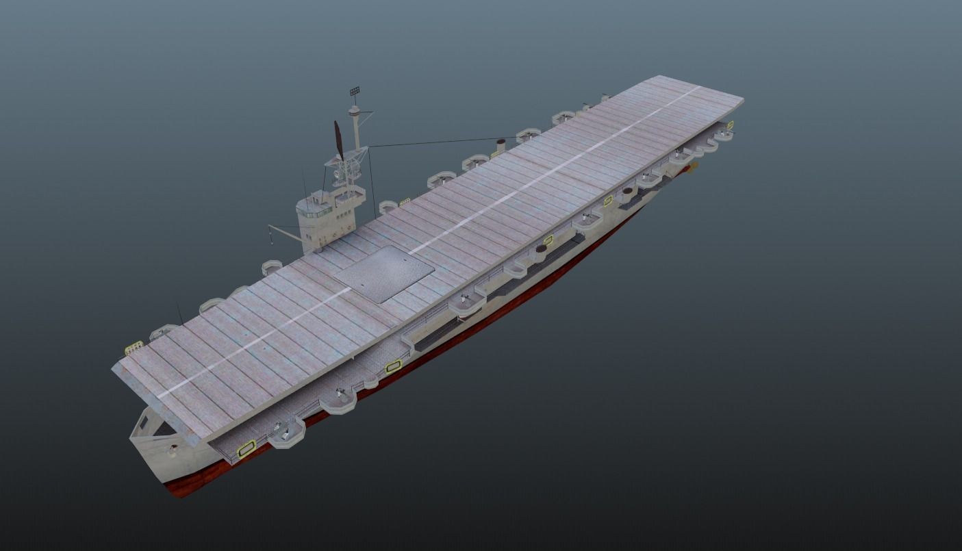 AirCraft Carrier TP-22 Low-poly 3D model_12
