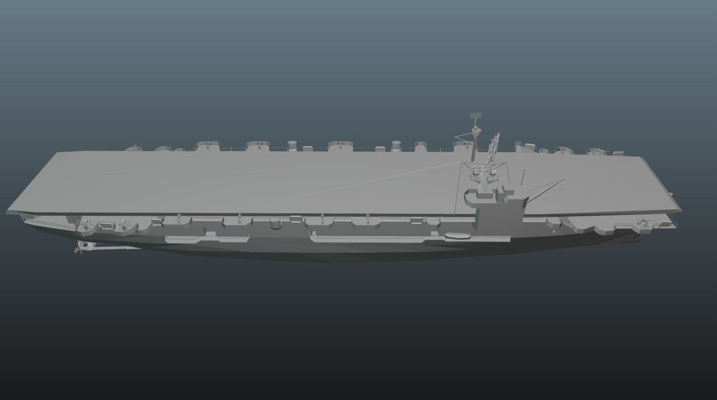 AirCraft Carrier TP-22 Low-poly 3D model_23
