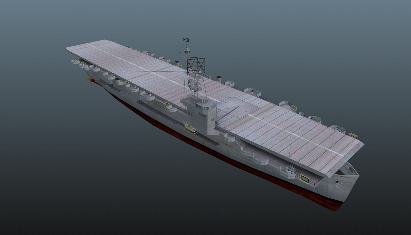 AirCraft Carrier TP-22 Low-poly 3D model_2