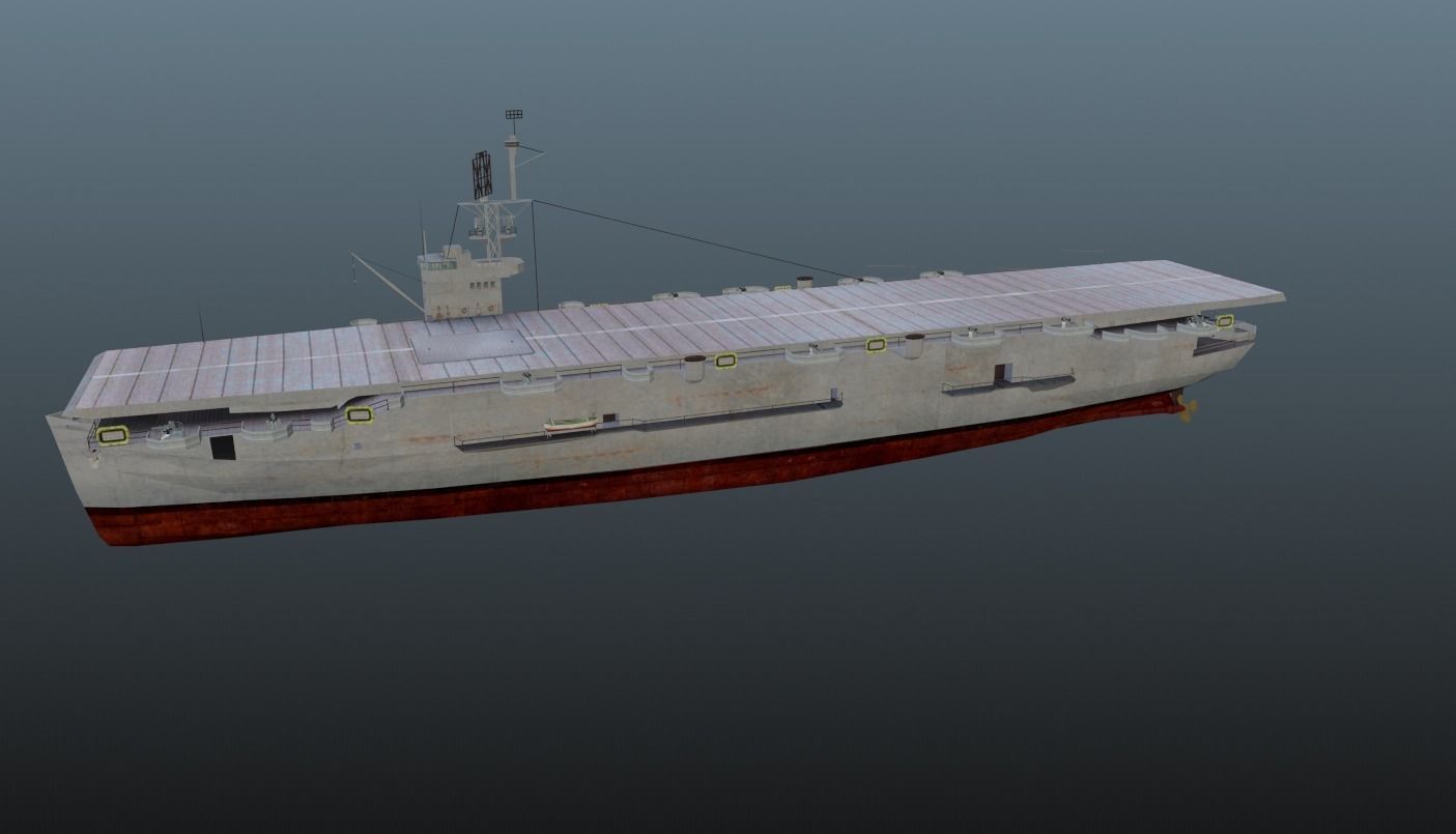 AirCraft Carrier TP-22 Low-poly 3D model_19