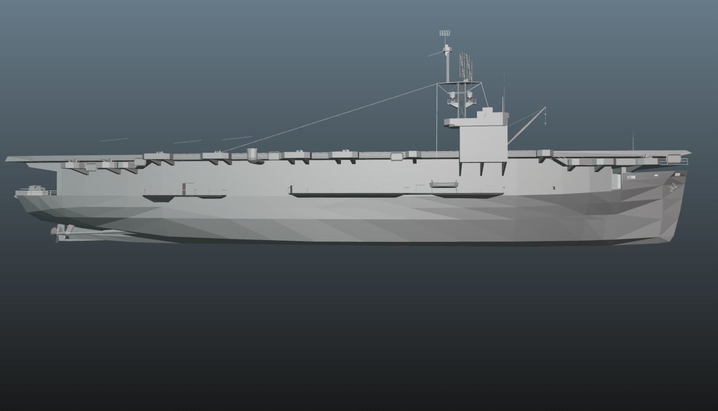 AirCraft Carrier TP-22 Low-poly 3D model_15
