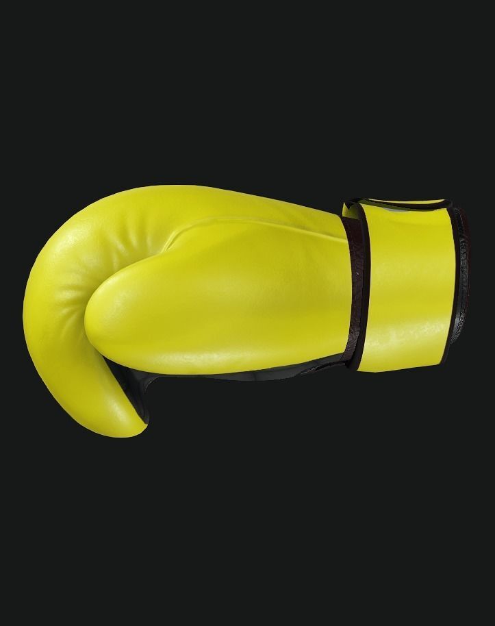 Boxing Glove-Yellow Low-poly 3D model_2