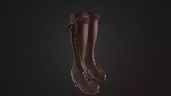 Women Boots 03 Low-poly 3D model