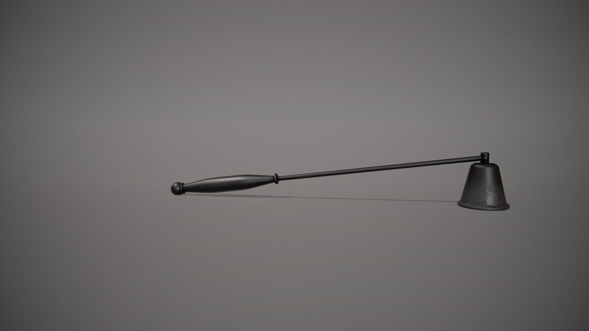 Black Candle Snuffer - Candle Douter - Candle Extinguisher Low-poly 3D model_5