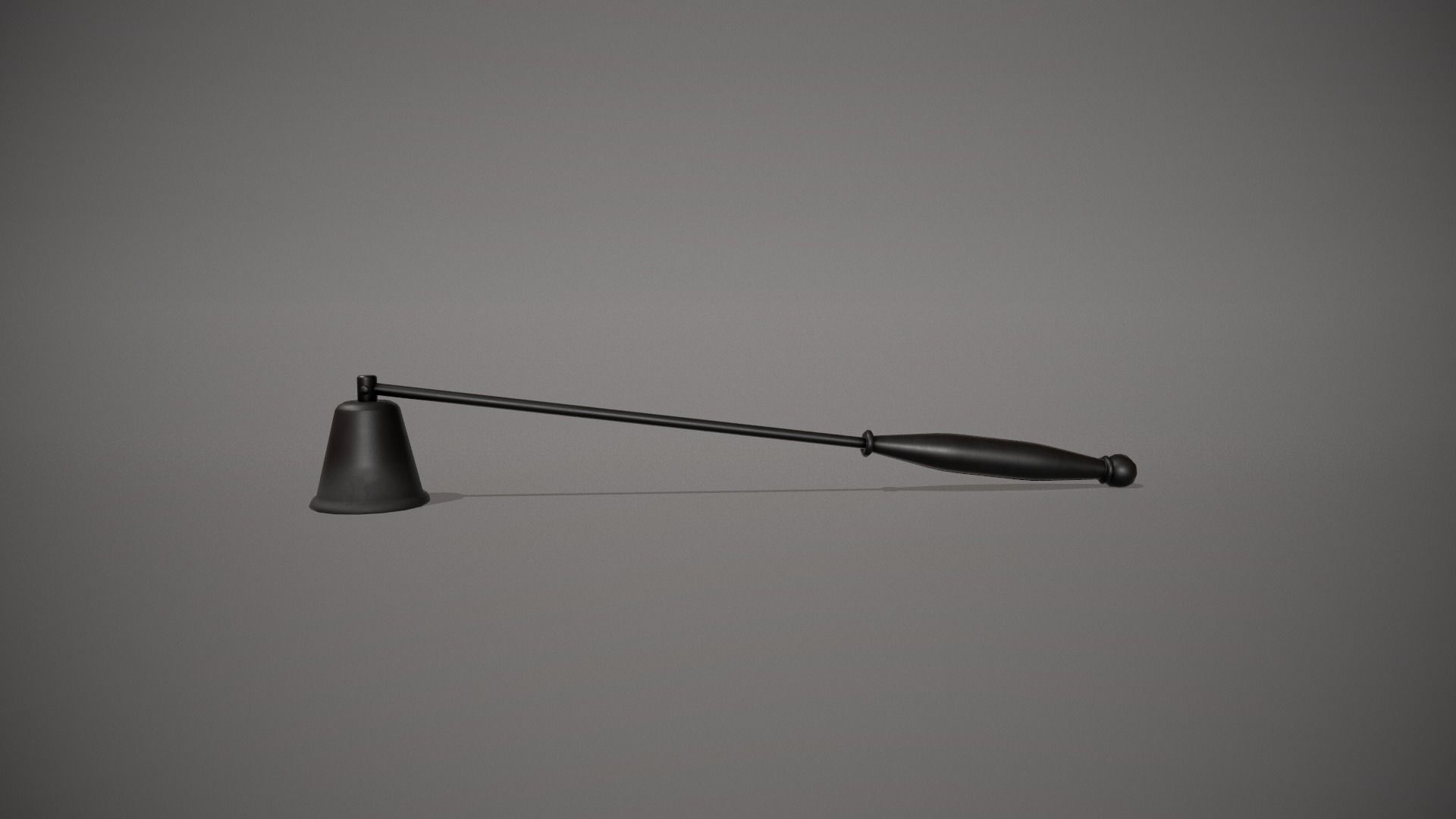 Black Candle Snuffer - Candle Douter - Candle Extinguisher Low-poly 3D model_11