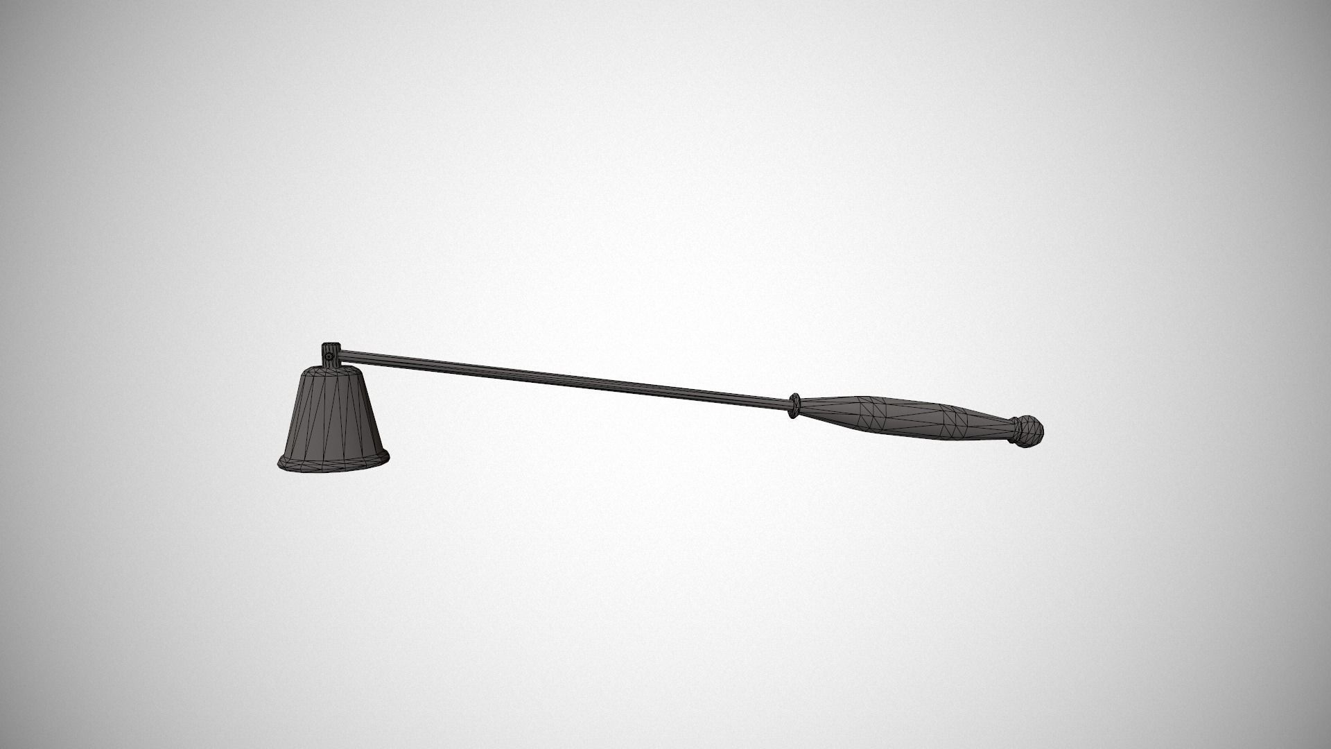Black Candle Snuffer - Candle Douter - Candle Extinguisher Low-poly 3D model_24