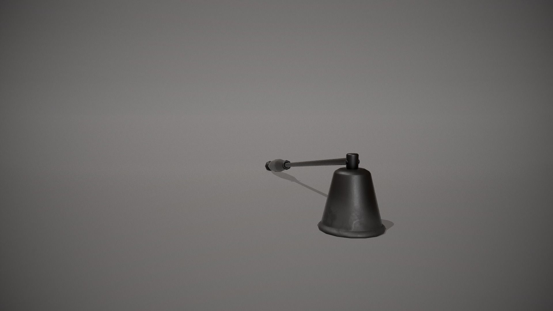 Black Candle Snuffer - Candle Douter - Candle Extinguisher Low-poly 3D model_3