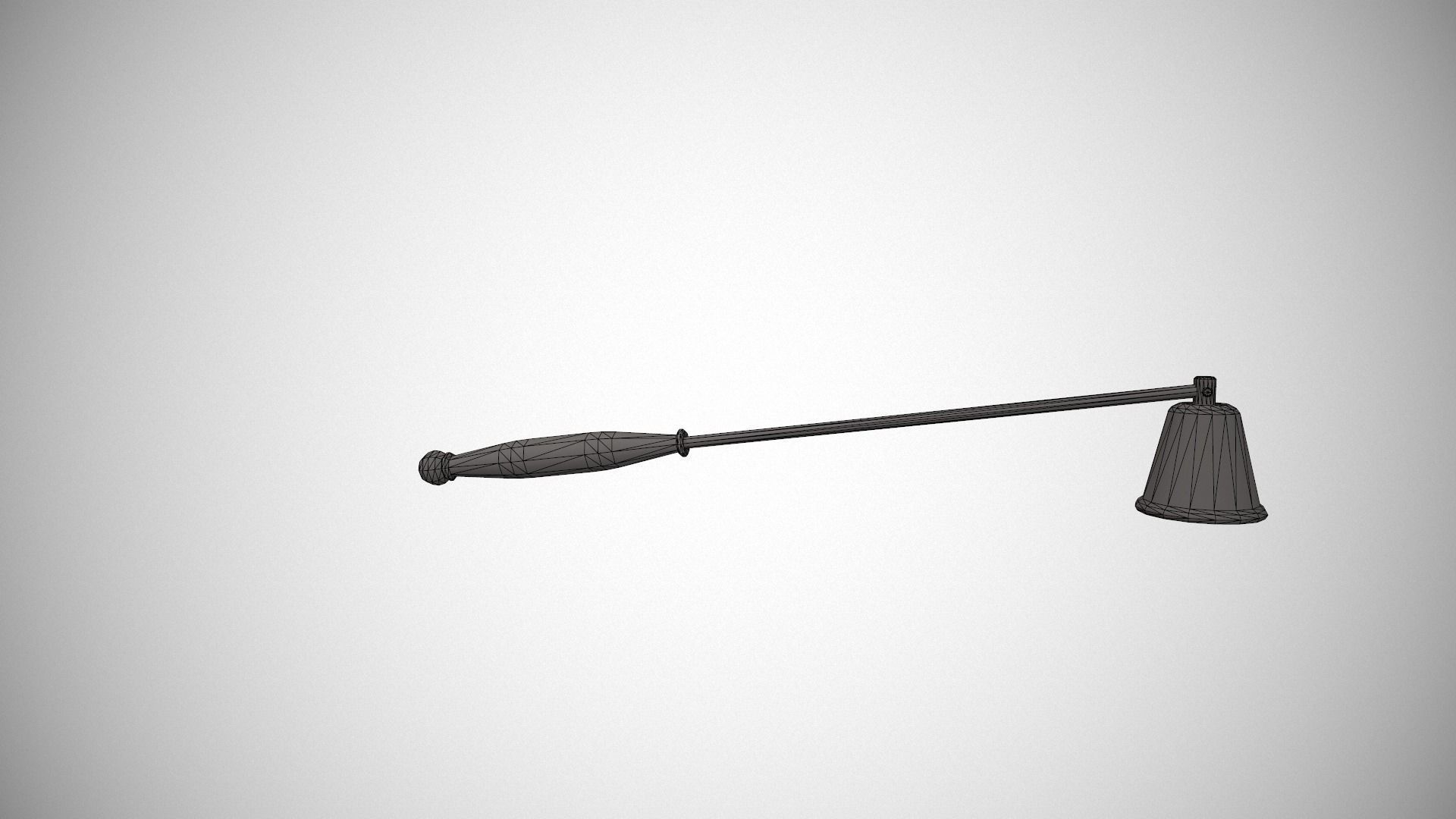 Black Candle Snuffer - Candle Douter - Candle Extinguisher Low-poly 3D model_18