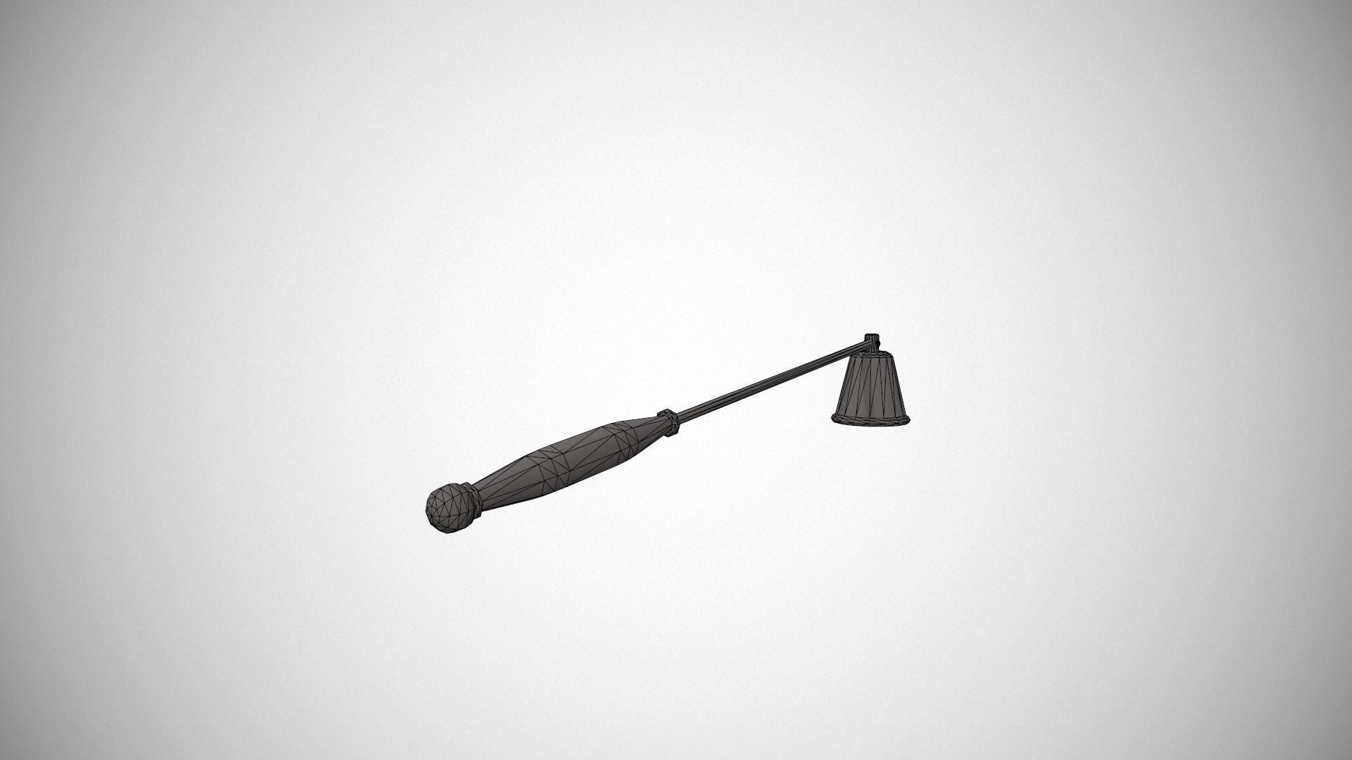Black Candle Snuffer - Candle Douter - Candle Extinguisher Low-poly 3D model_20