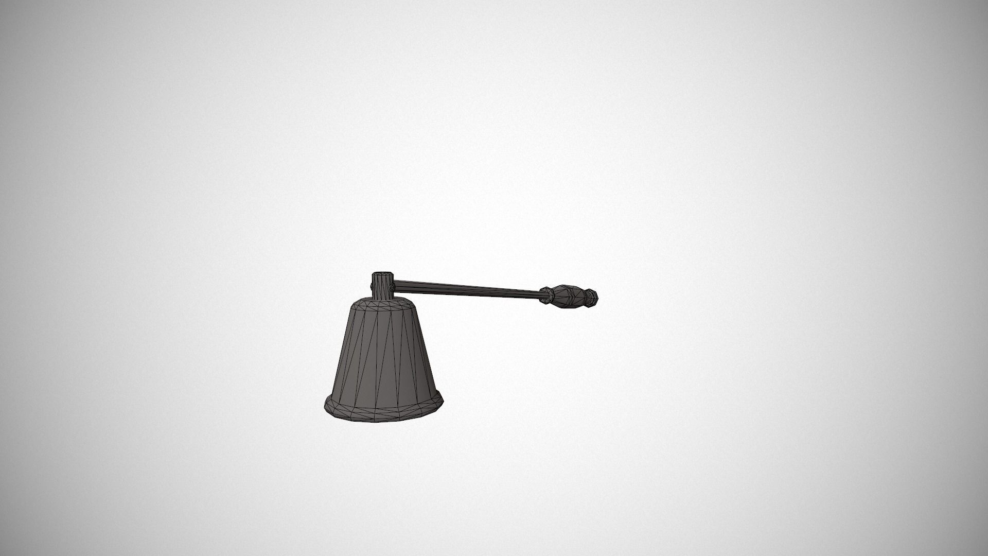 Black Candle Snuffer - Candle Douter - Candle Extinguisher Low-poly 3D model_15