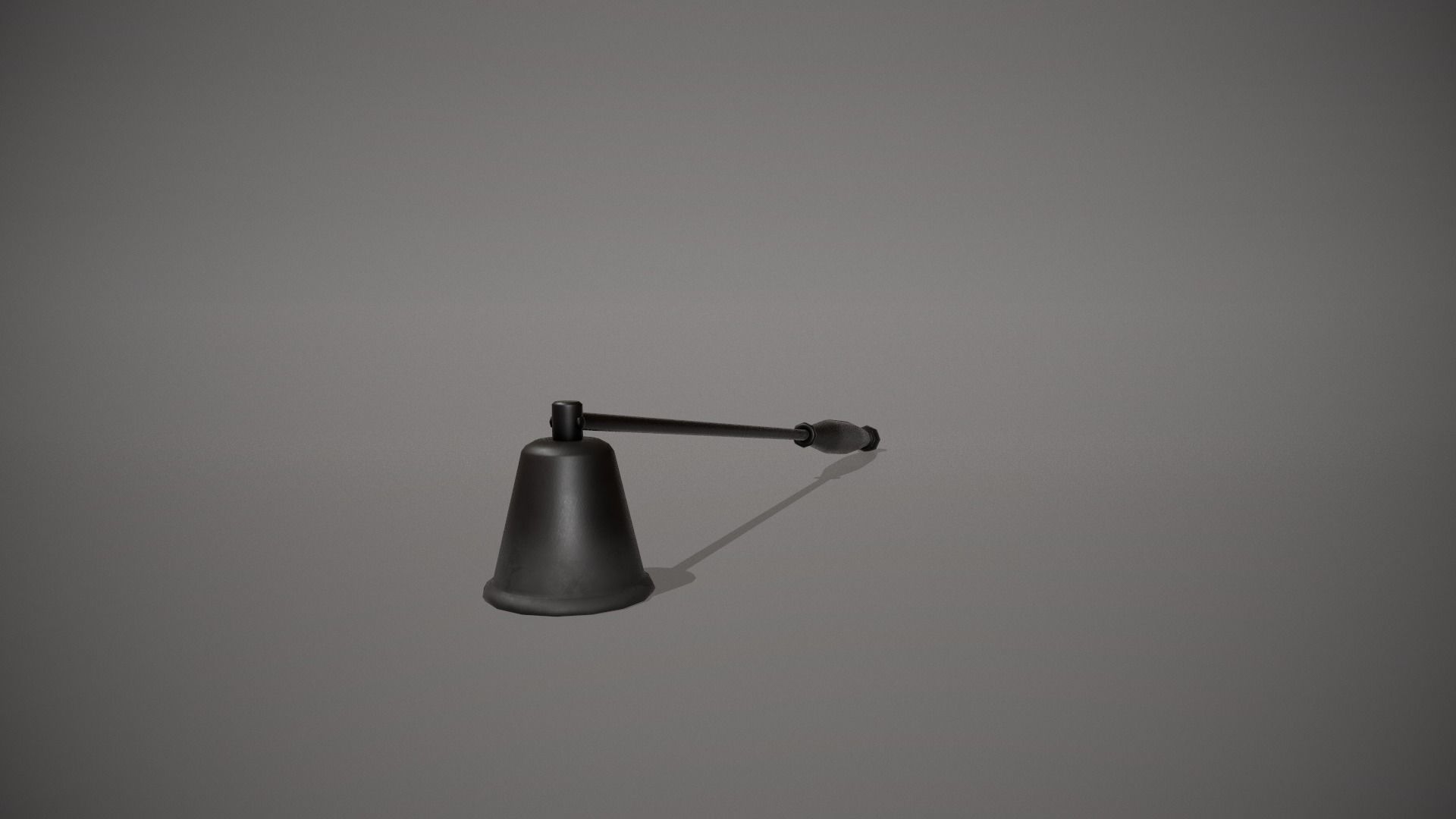 Black Candle Snuffer - Candle Douter - Candle Extinguisher Low-poly 3D model_2