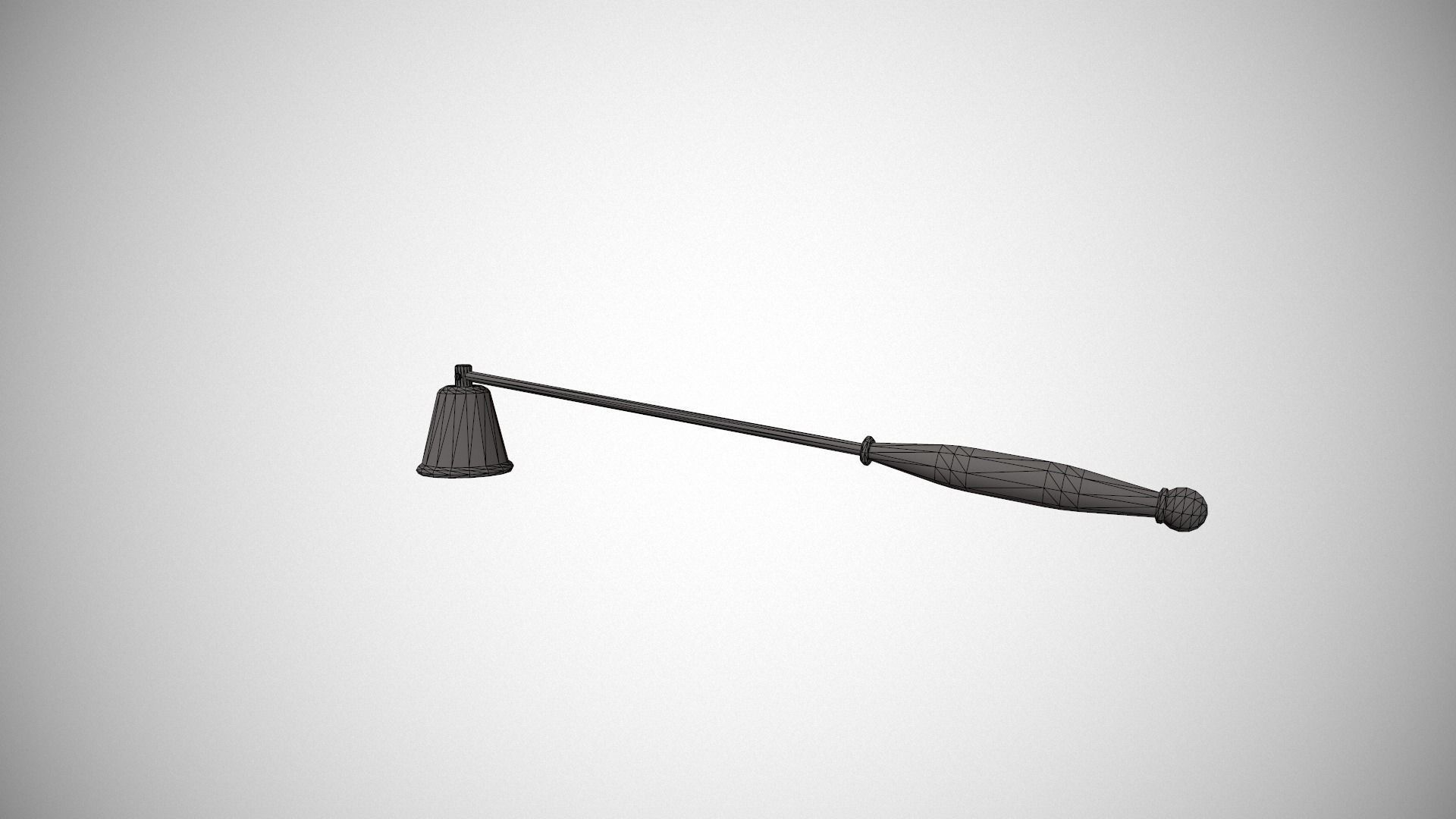 Black Candle Snuffer - Candle Douter - Candle Extinguisher Low-poly 3D model_23