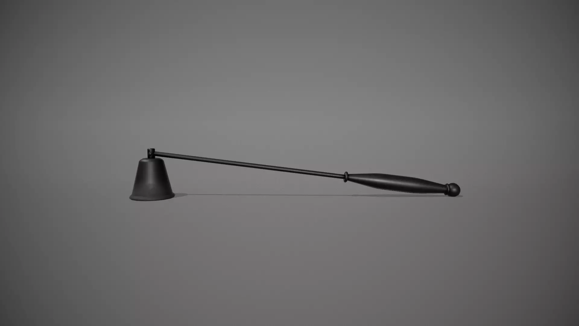 Black Candle Snuffer - Candle Douter - Candle Extinguisher Low-poly 3D model_0