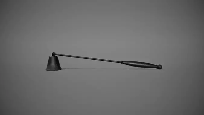 Black Candle Snuffer - Candle Douter - Candle Extinguisher Low-poly 3D model