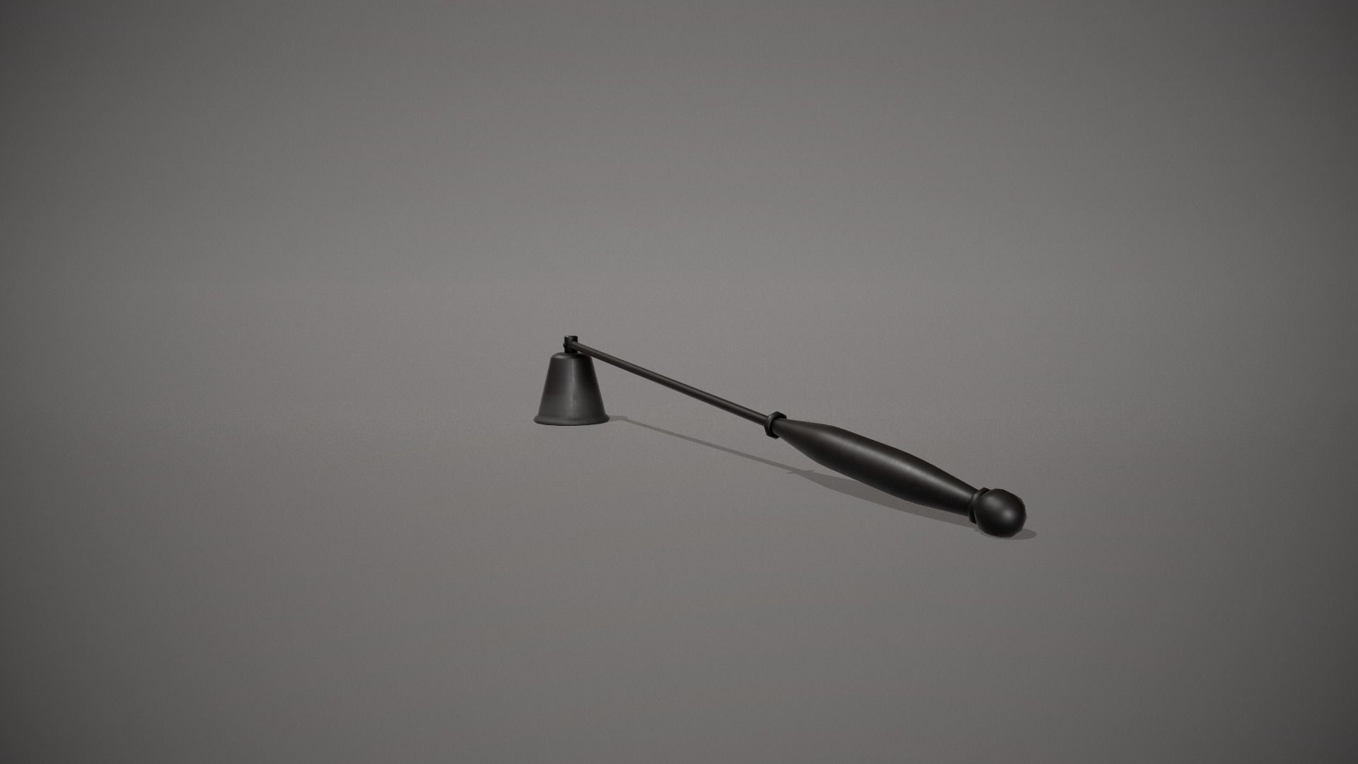Black Candle Snuffer - Candle Douter - Candle Extinguisher Low-poly 3D model_9