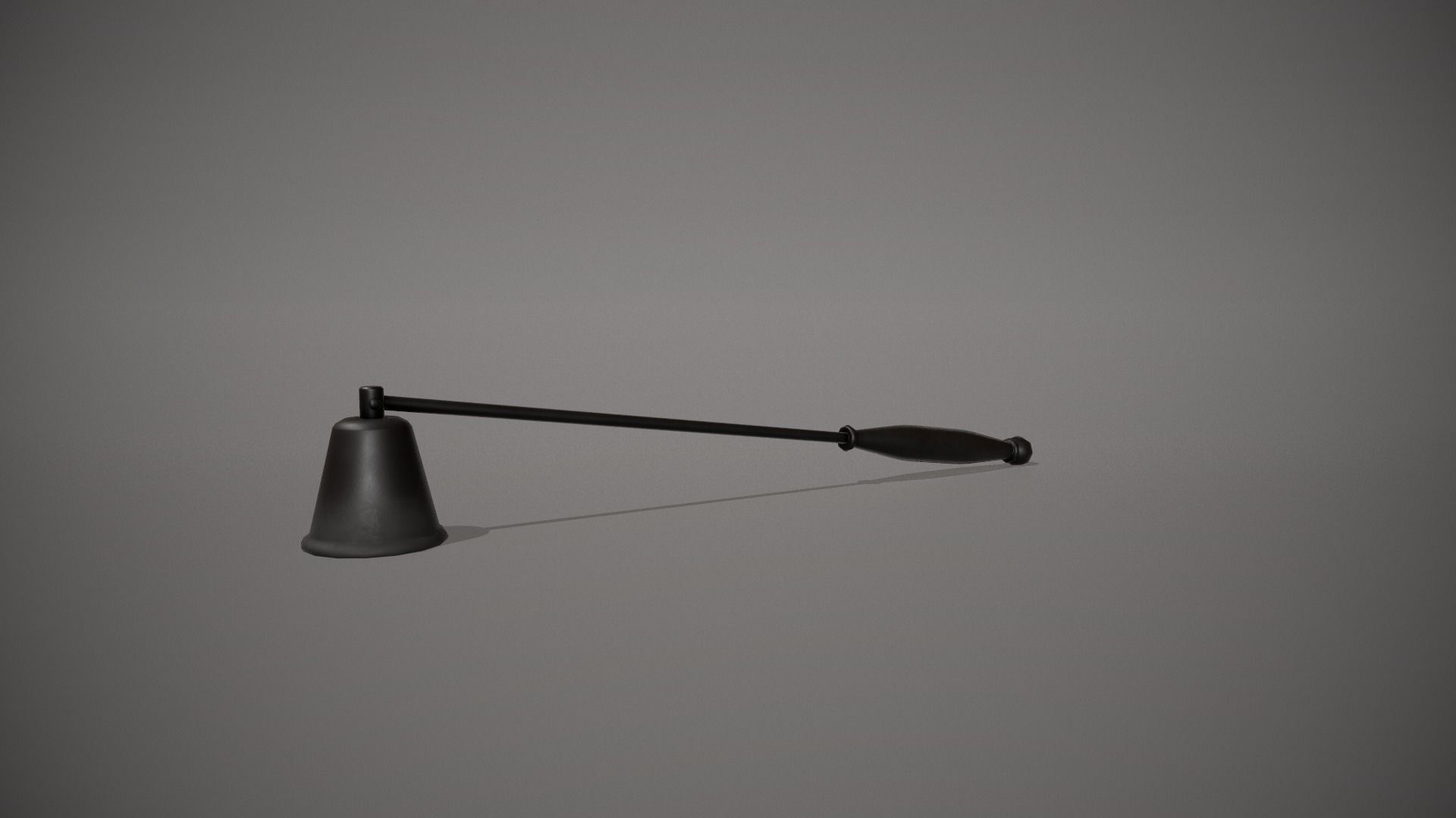 Black Candle Snuffer - Candle Douter - Candle Extinguisher Low-poly 3D model_1