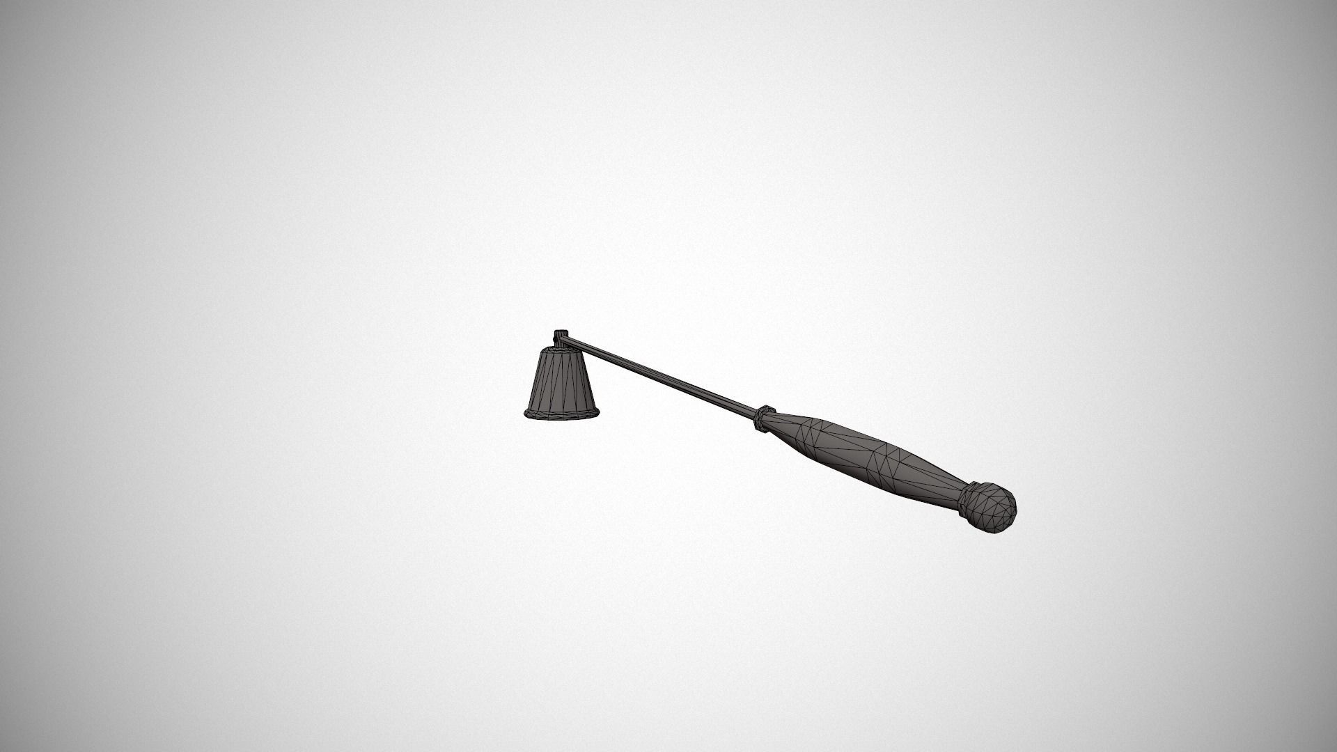 Black Candle Snuffer - Candle Douter - Candle Extinguisher Low-poly 3D model_22