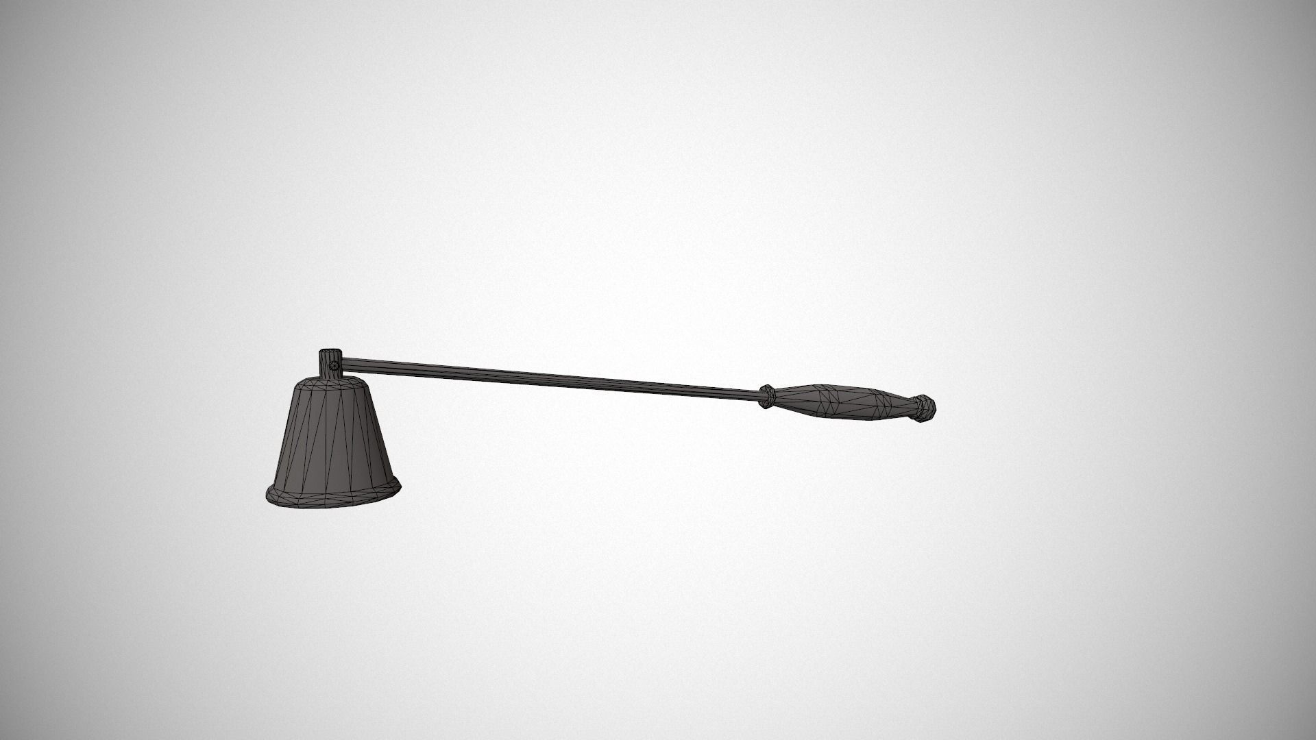 Black Candle Snuffer - Candle Douter - Candle Extinguisher Low-poly 3D model_14