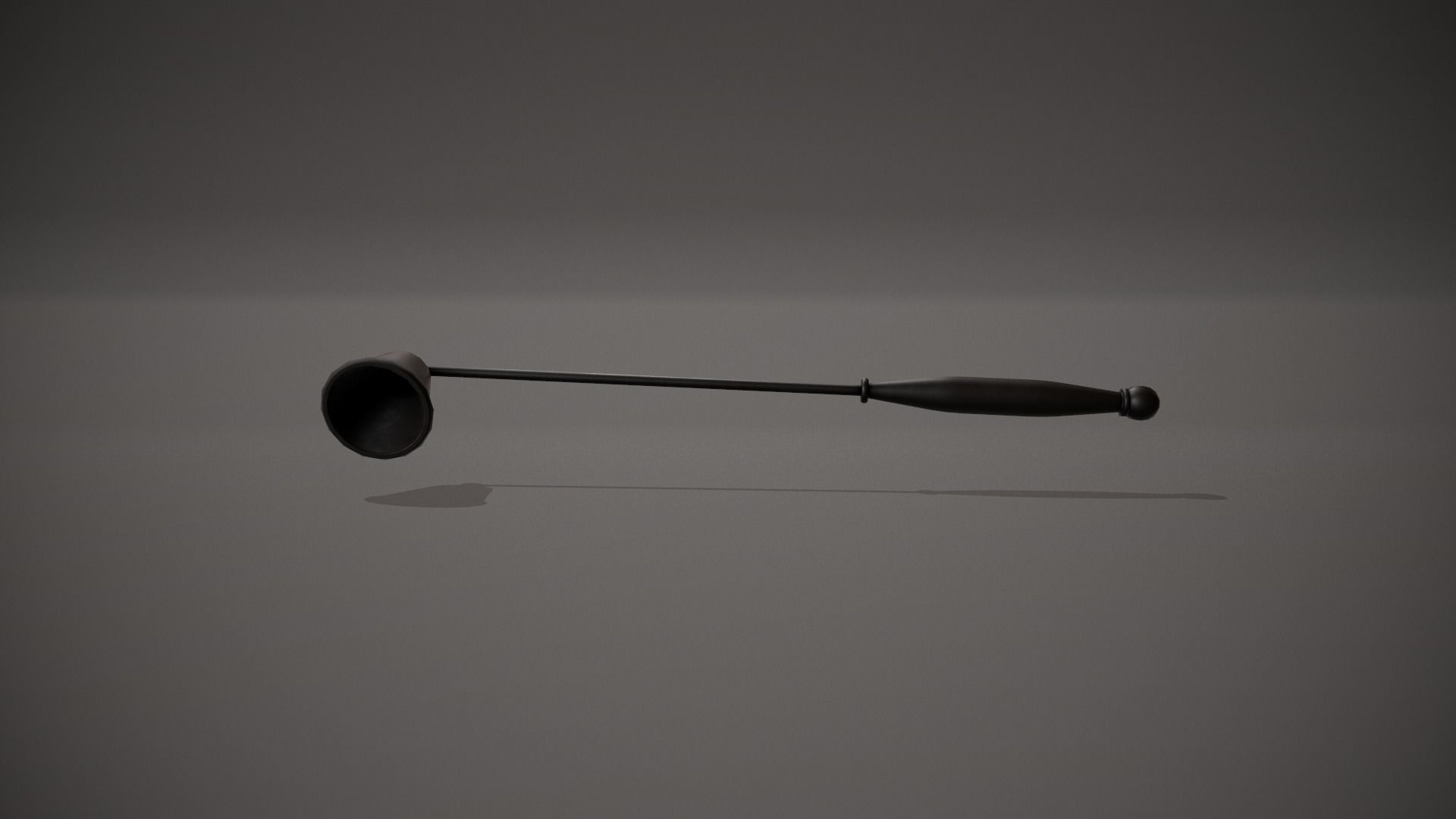 Black Candle Snuffer - Candle Douter - Candle Extinguisher Low-poly 3D model_12