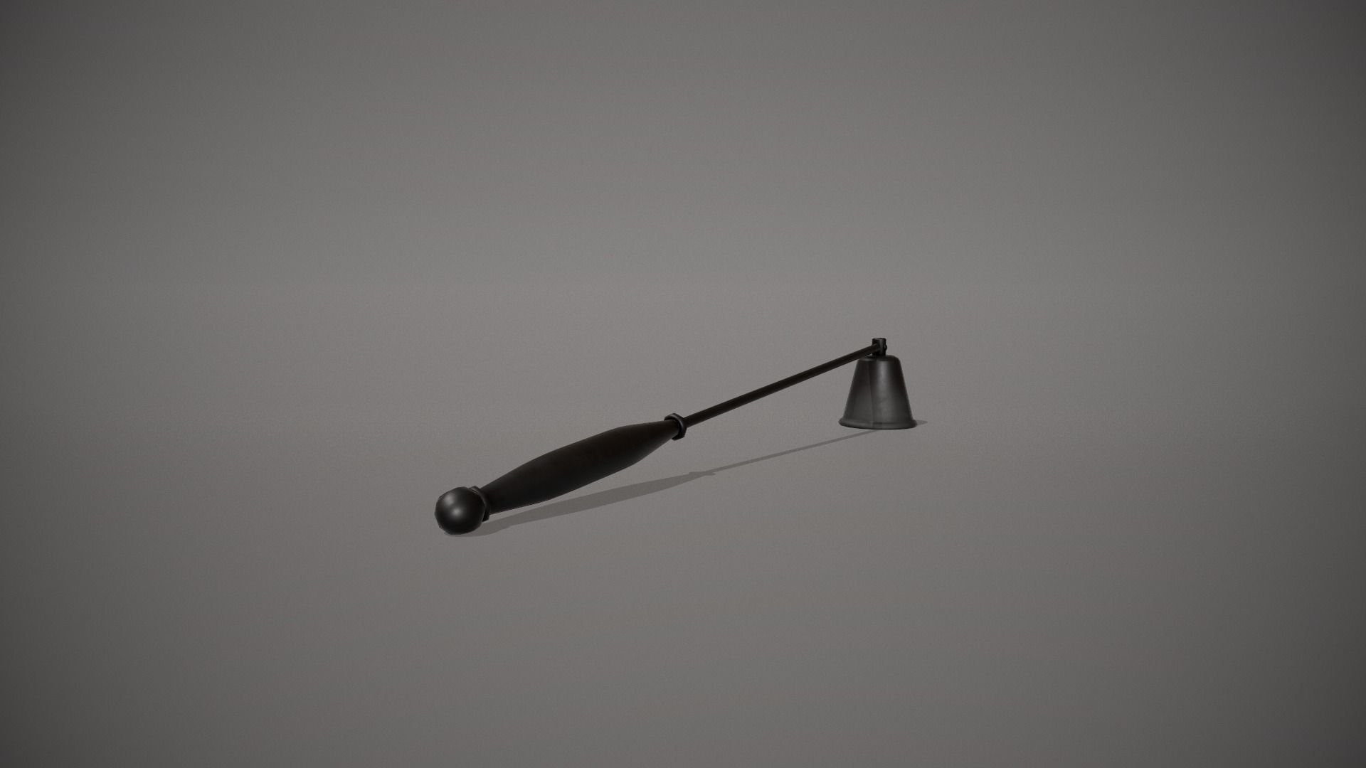 Black Candle Snuffer - Candle Douter - Candle Extinguisher Low-poly 3D model_7