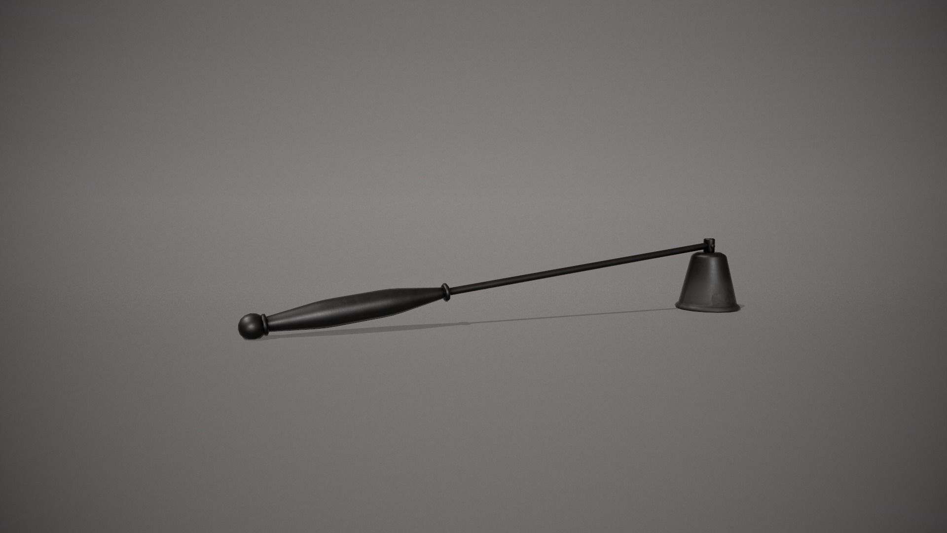 Black Candle Snuffer - Candle Douter - Candle Extinguisher Low-poly 3D model_6