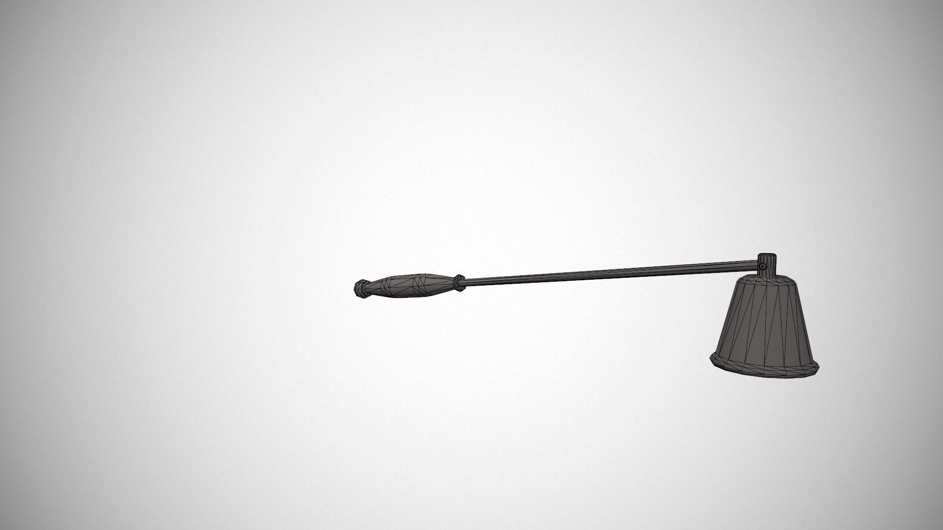 Black Candle Snuffer - Candle Douter - Candle Extinguisher Low-poly 3D model_17