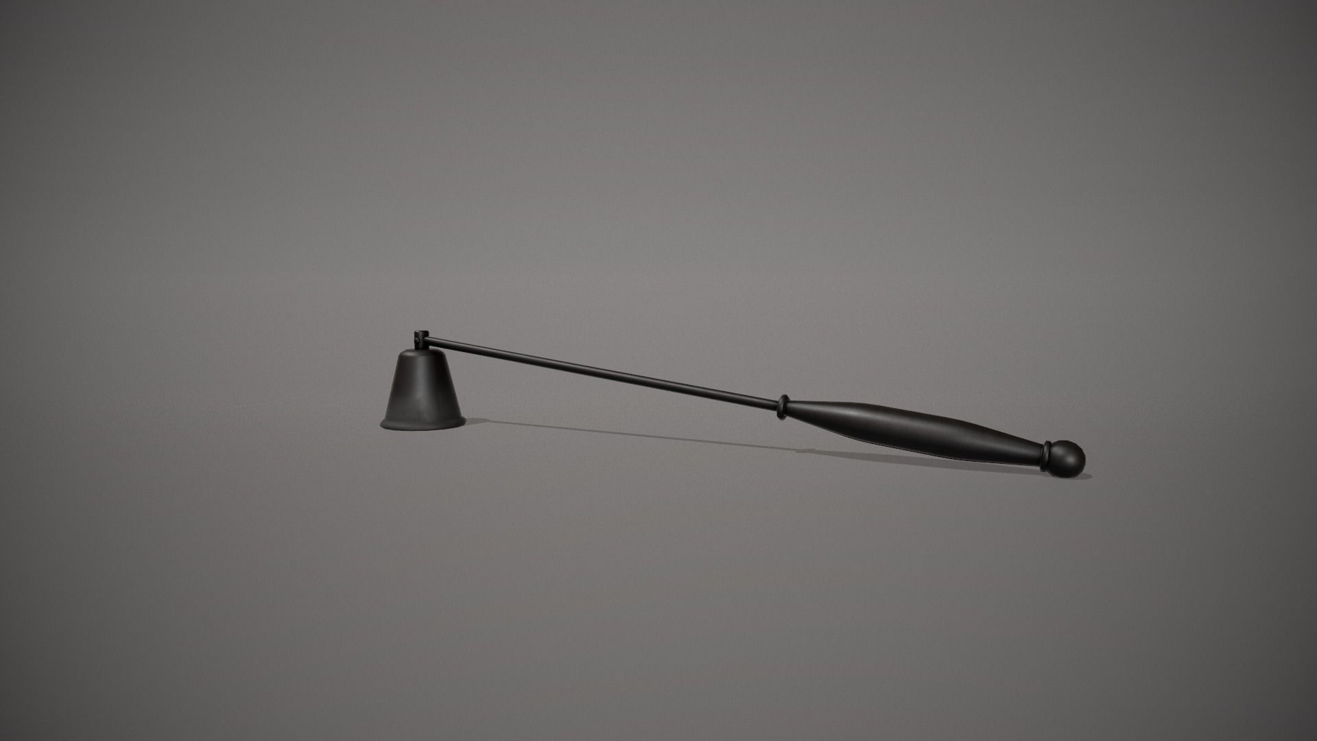Black Candle Snuffer - Candle Douter - Candle Extinguisher Low-poly 3D model_10