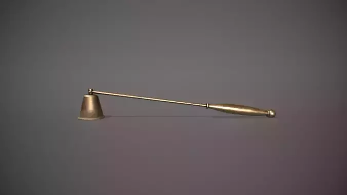 Bronze Candle Snuffer - Candle Douter - Candle Extinguisher Low-poly 3D model