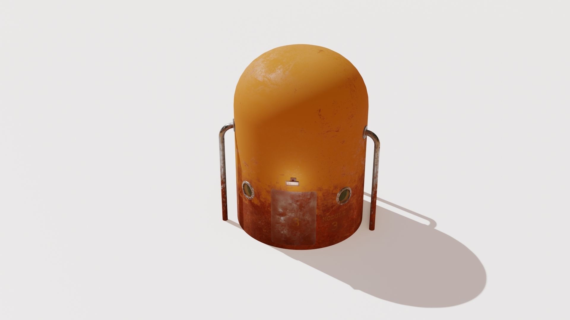 Mars module Low-poly 3D model_6