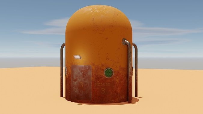 Mars module Low-poly 3D model