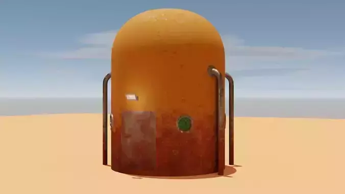 Mars module Low-poly 3D model