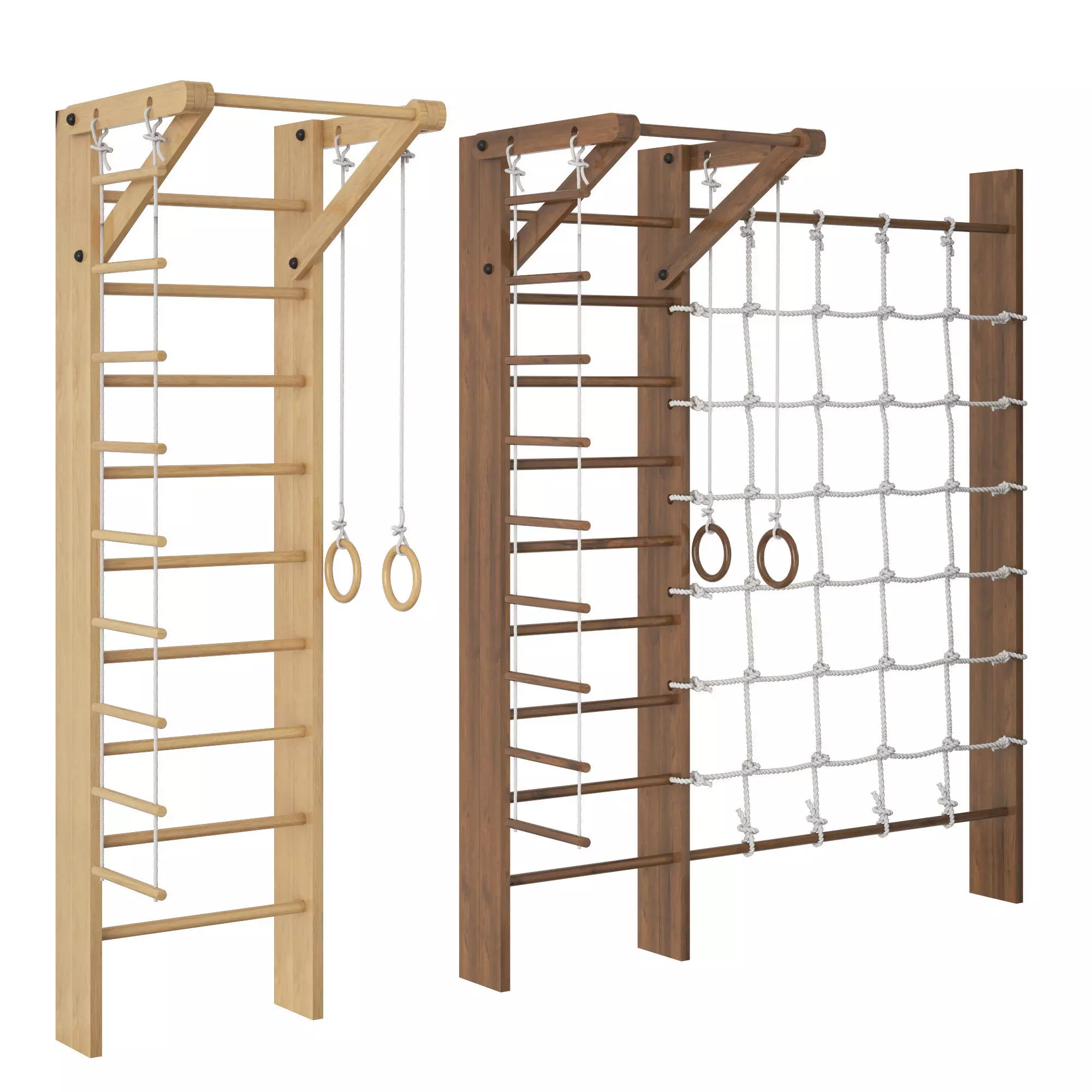 Wooden Swedish Wall 3D model