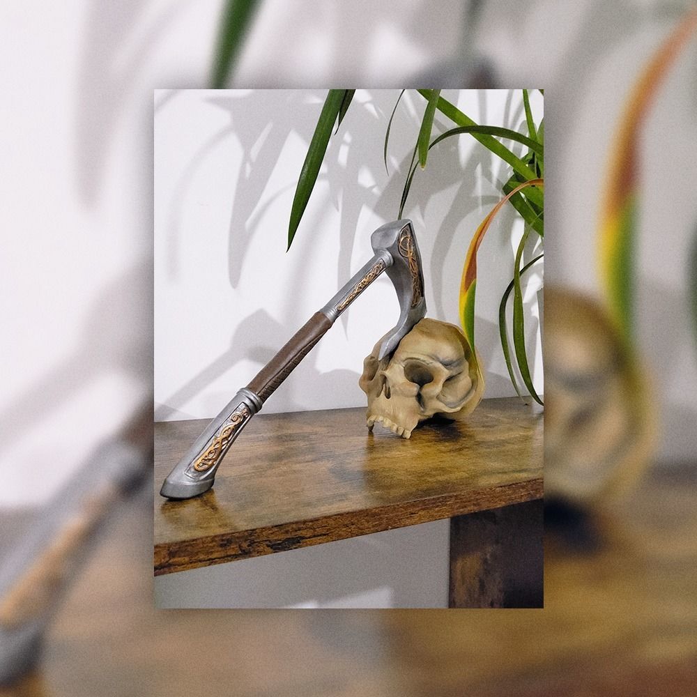 Eivor Axe and AC Valhalla Skull 3D print model_1