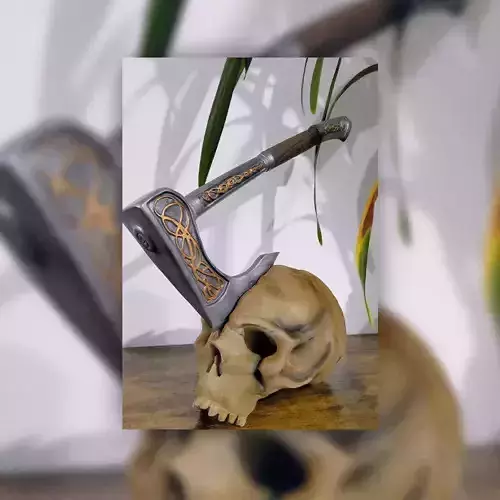 Eivor Axe and AC Valhalla Skull 3D print model