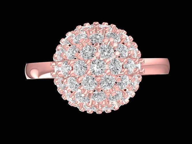 diamond ball ring 2658 3D print model