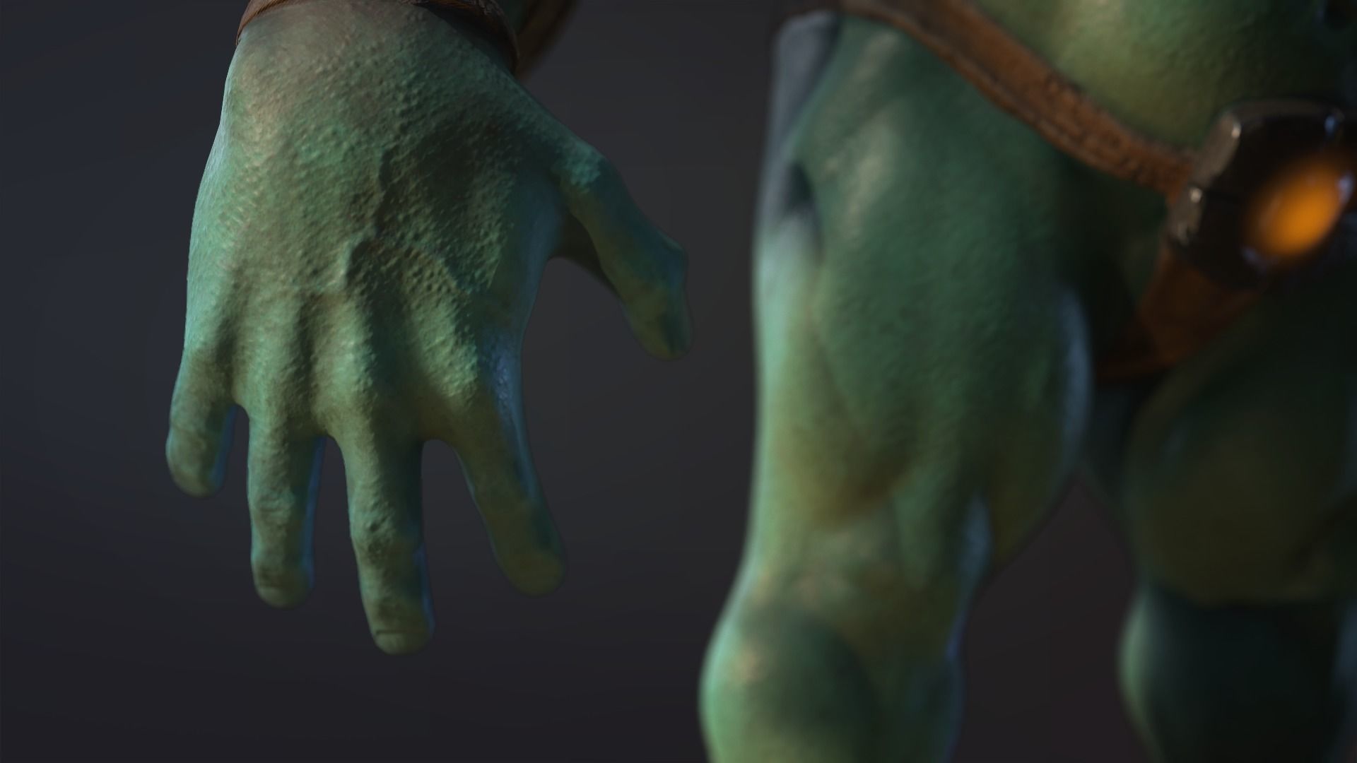 Monster humanoid Low-poly 3D model_7