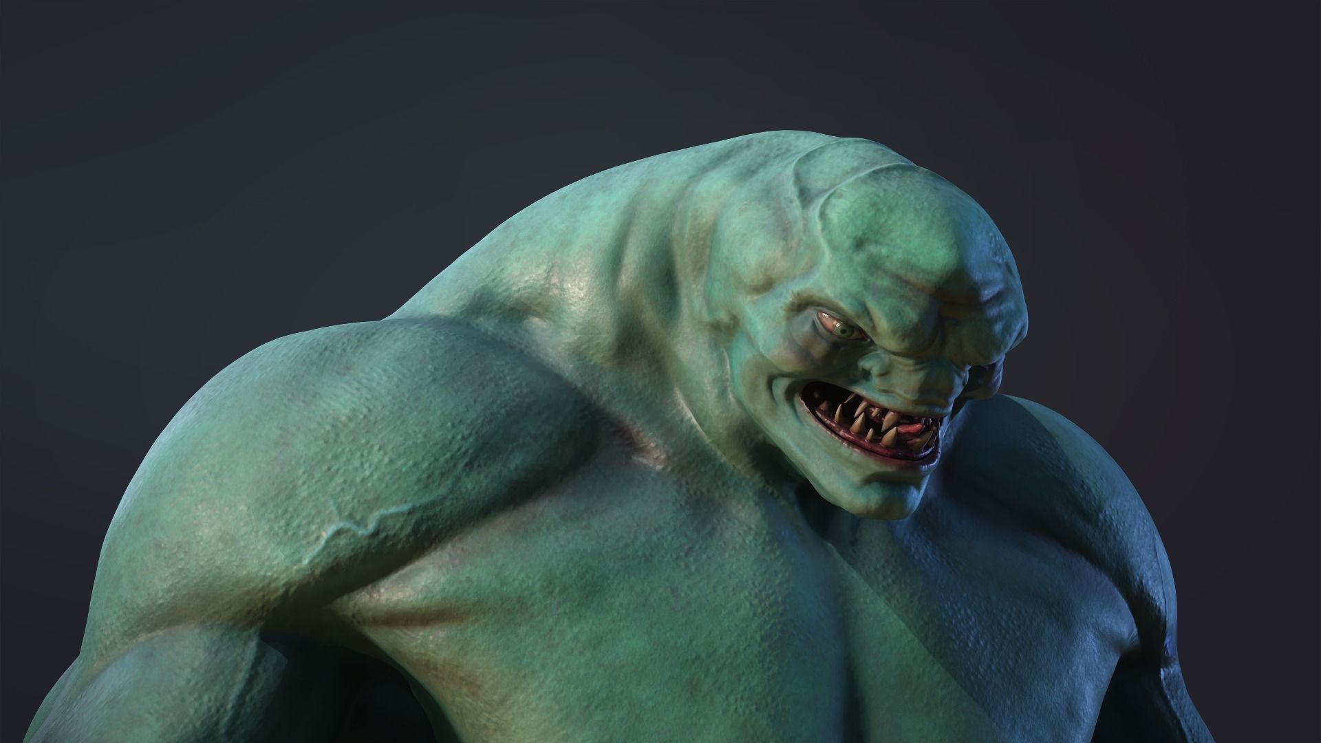 Monster humanoid Low-poly 3D model_10
