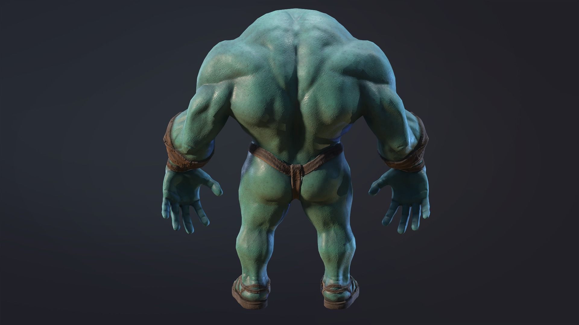 Monster humanoid Low-poly 3D model_4