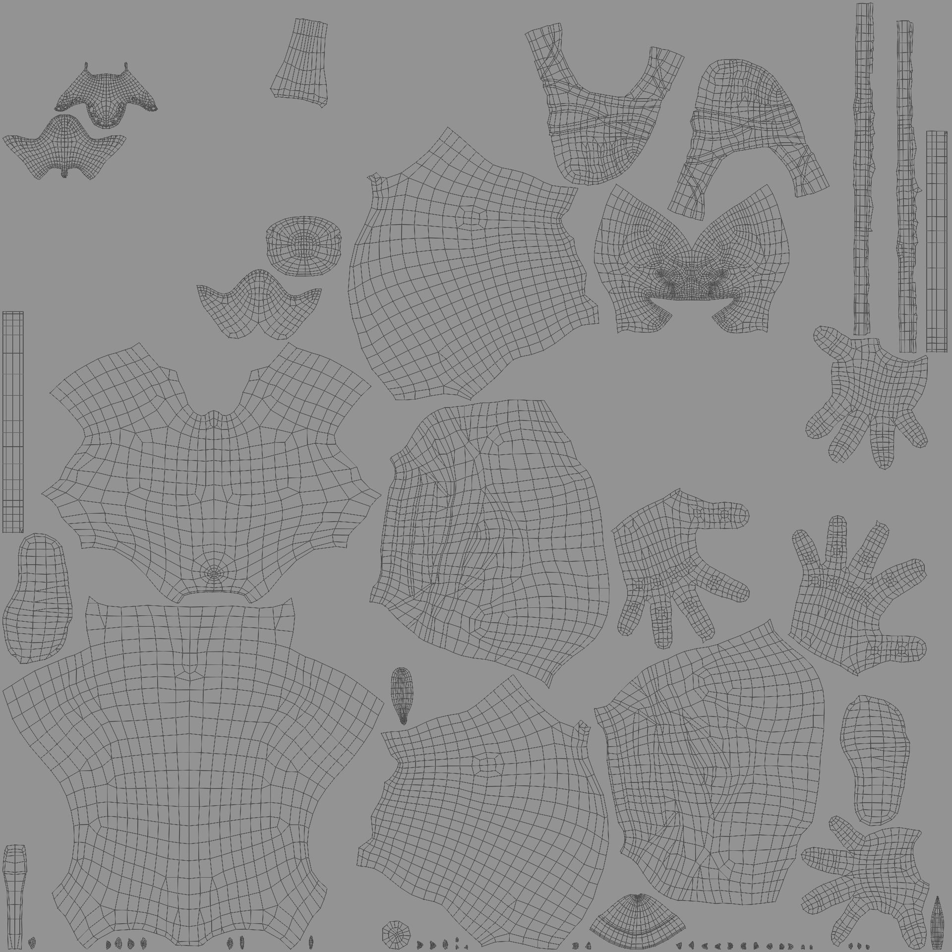 Monster humanoid Low-poly 3D model_14